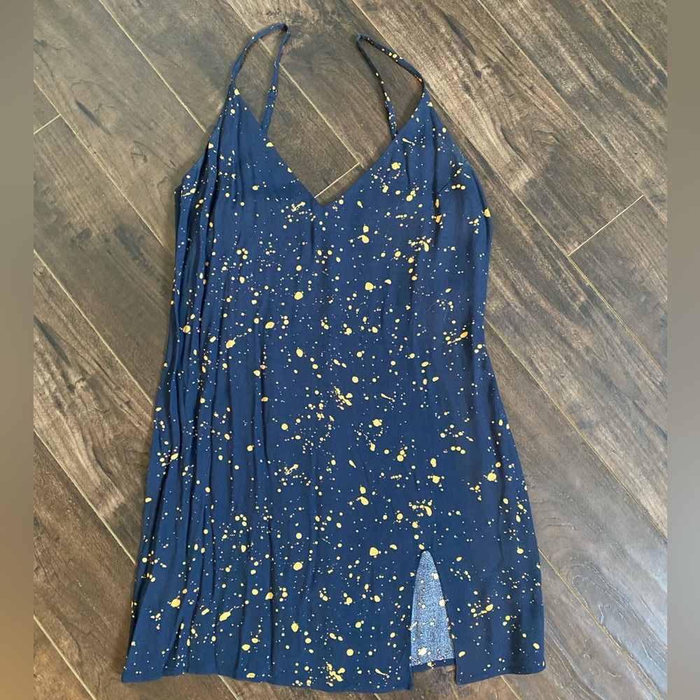 Reformation Marlowe dress in Galaxy